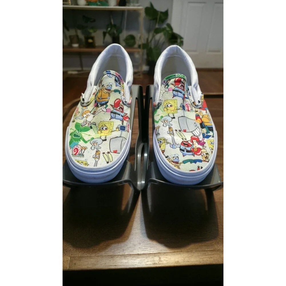 VANS SpongeBob SquarePants Classic Slip-On Canvas Low Top Multicolor Men 6.5 W 8